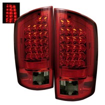 Spyder Red Smoked LED Tail Lights 07-09 Dodge Ram - Click Image to Close